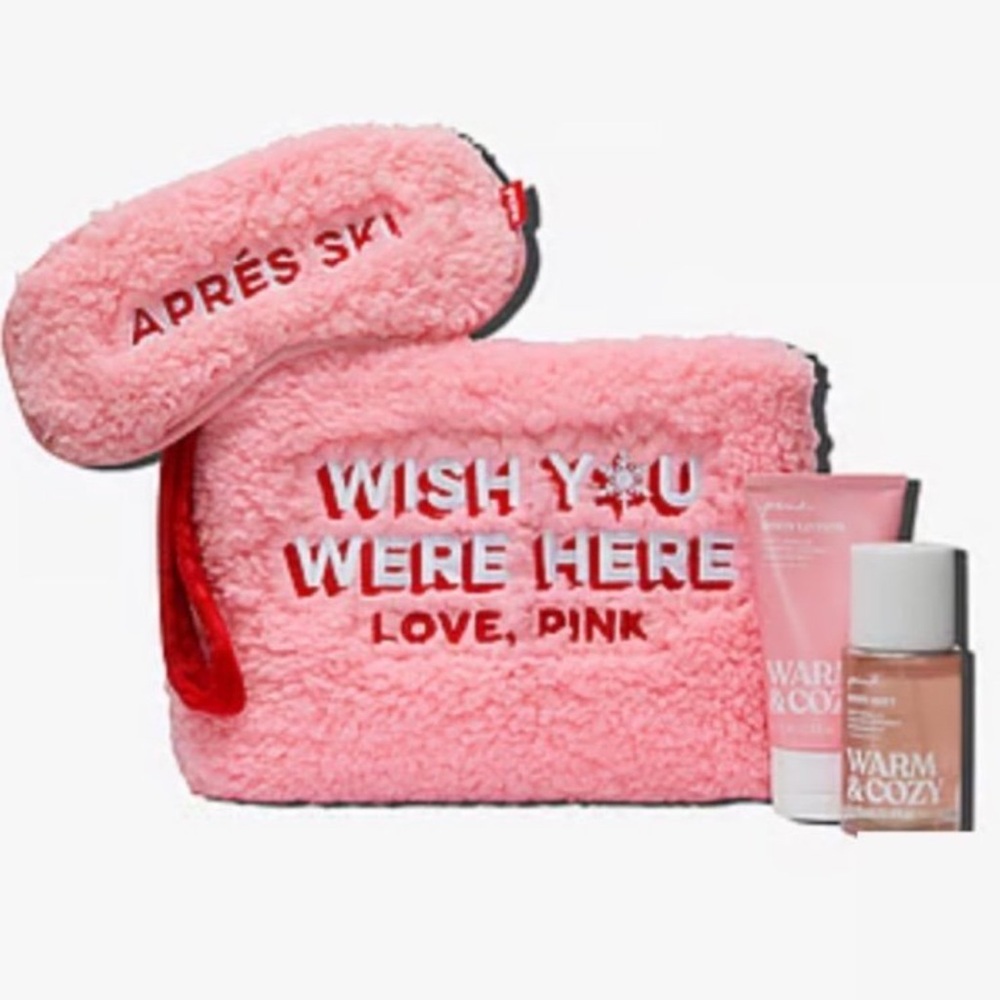 PINK Victoria's Secret Fleece Set with Body Mist and Lotion